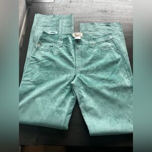 Womens Suede Washable Vintage Leather Pants – Size 8 NWOT
